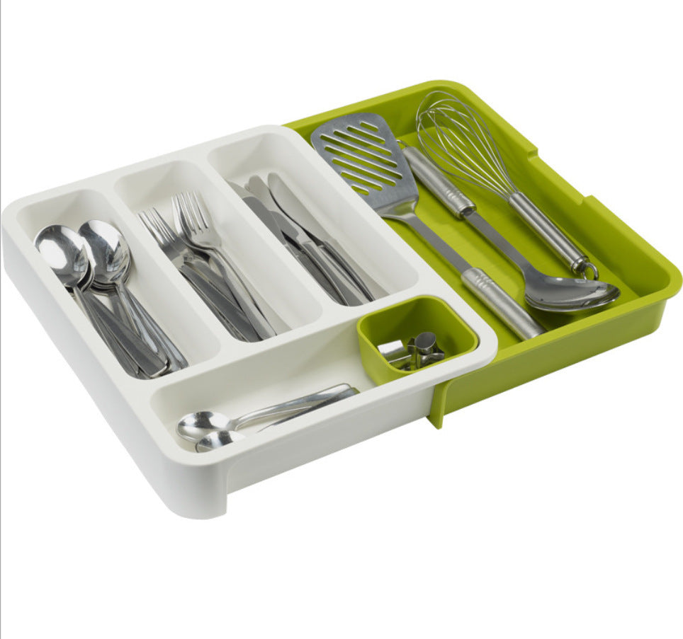 Adjustable Retractable Kitchen Drawer Organizer – Expandable & Space-Saving Storage