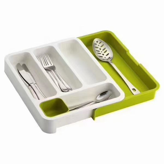 Adjustable Retractable Kitchen Drawer Organizer – Expandable & Space-Saving Storage